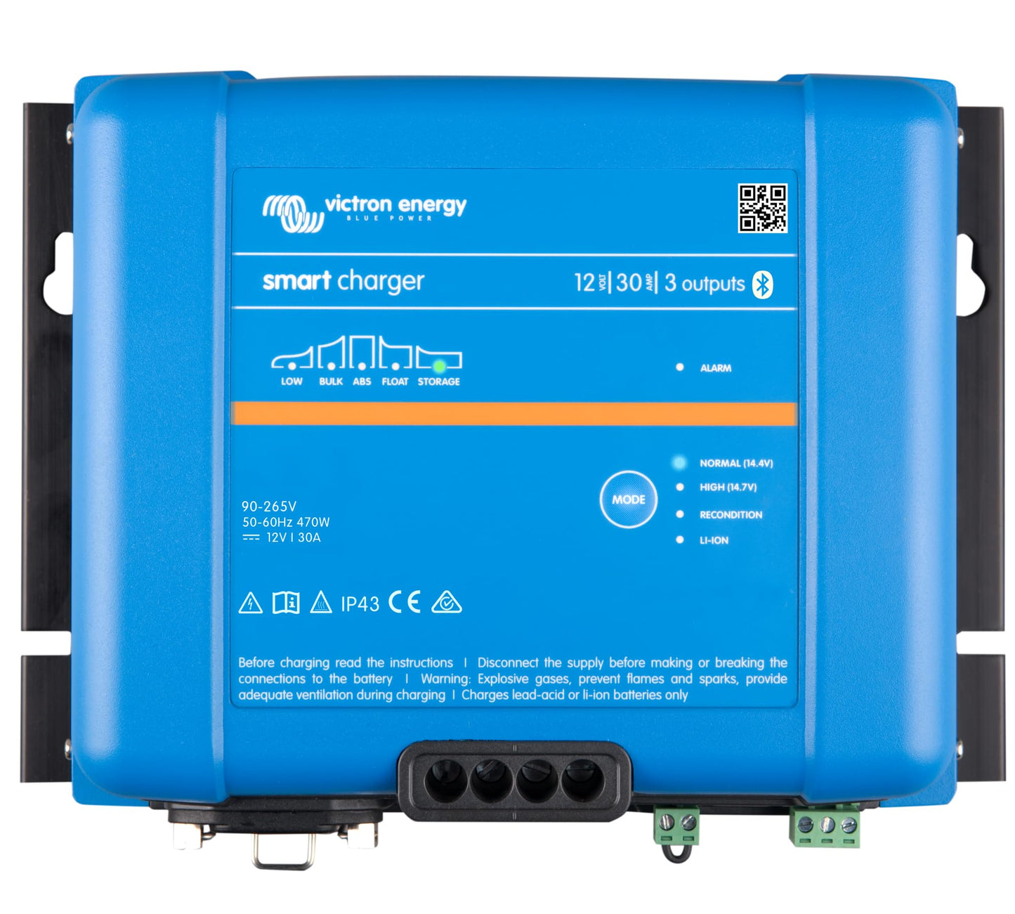 Victron - Smart IP43 Charger 12/30(3) 120-240V [PSC123053095]