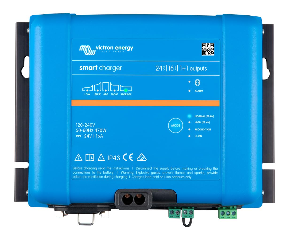 Victron - Smart IP43 Charger 24/16(1+1) 120-240V [PSC241651095]